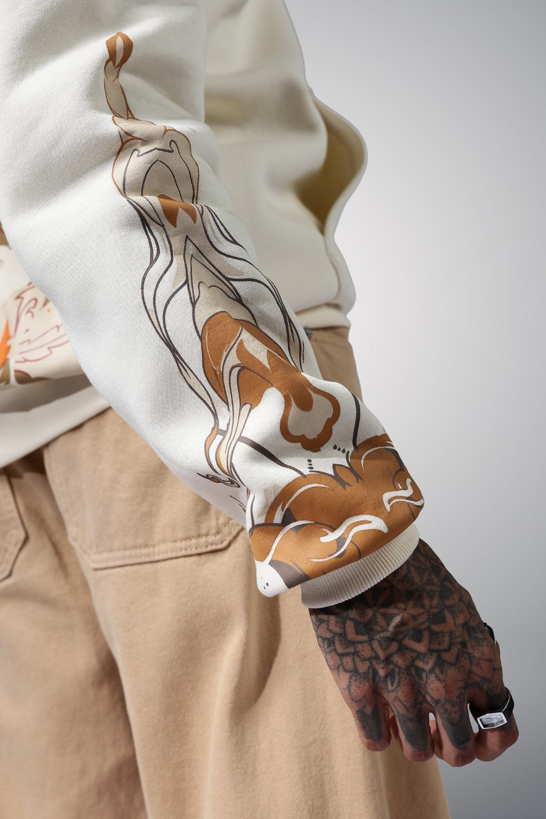 LIBERATION BEIGE OVERSIZED HOODIE